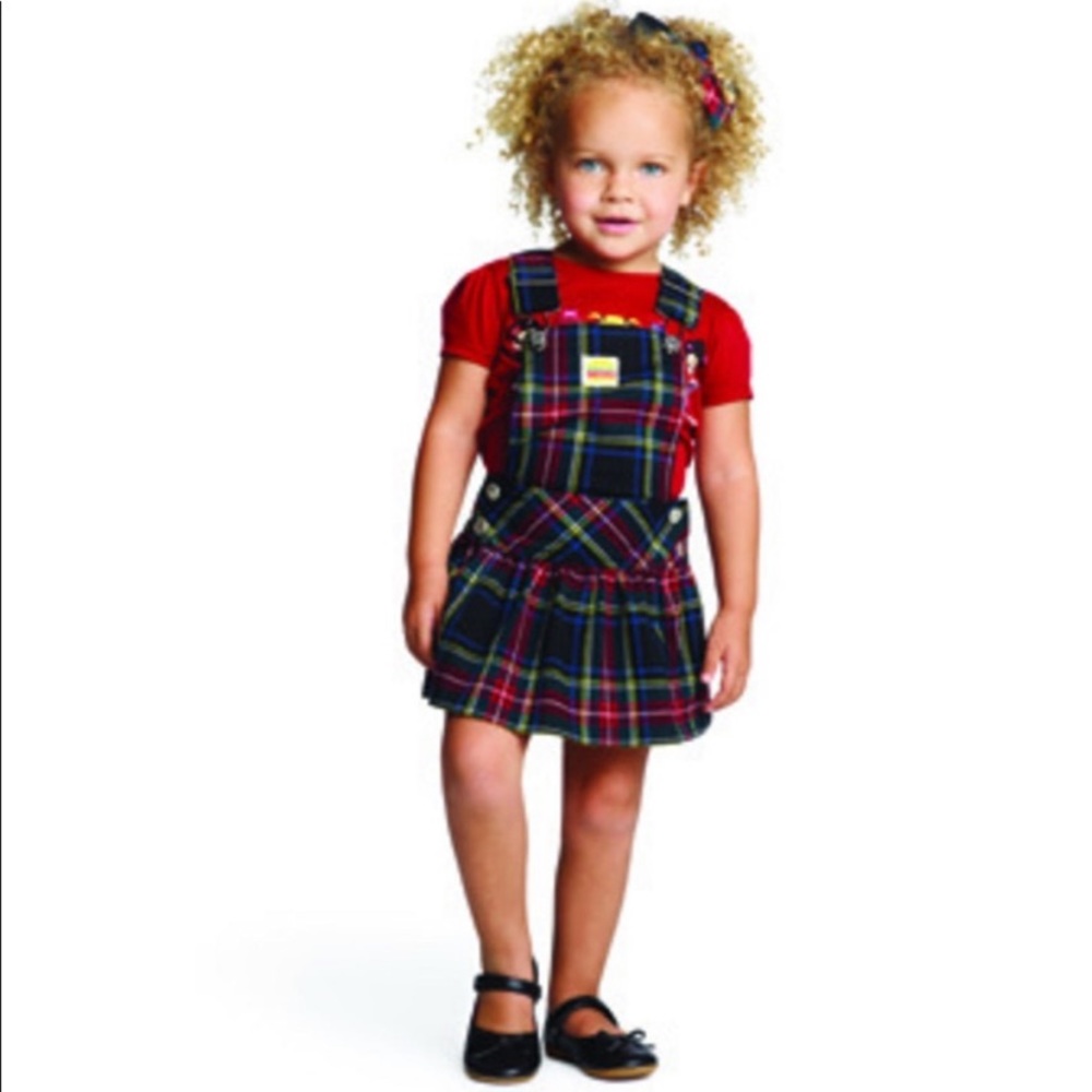 Harajuku Mini plaid overall dress sold out online